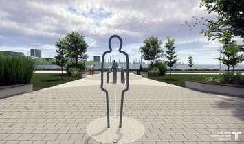 Missing worker memorial at Sarnia's Centennial Park. Architects Tillman Ruth Robinson design. Image courtesy of the City of Sarnia.