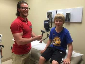 L to R: Joel Janssen, Parker Wyant. Photo submitted by Cynthia McColeman  May 31/16 