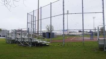 The baseball diamond at Aamjiwnaang First Nation - May 3/24 (Blackburn Media photo by Melanie Irwin)