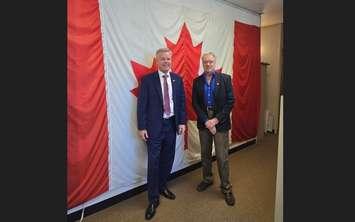 American Consul General Baxter Hunt (L) and Sarnia Mayor Mike Bradley (R) (Photo courtesy of Mike Bradley)