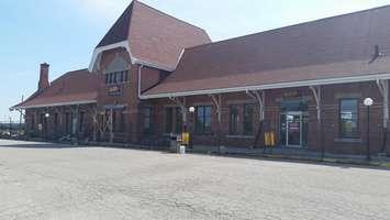 Work underway at Sarniia Via Rail Station, Sept 2016. BlackburnNews.com photo by Stephanie Chaves.