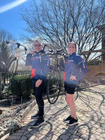 Marcia McRoberts and Steve Benko in their Team Canada gear. March 2023. (submitted photo)