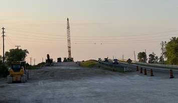 Construction of the new Highway 40 CN overpass. June 11, 2025 Blackburn Media photo by Melanie Irwin.