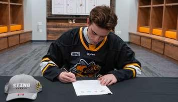 Goaltender Patrick Quinlan has signed with the Sarnia Sting (Photo by: Sarnia Sting)