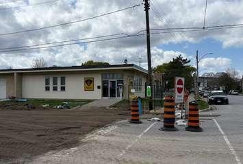 Construction happening in Point Edward, May 2025 (Photo by: Lambton County OPP)