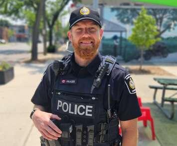 Constable Jamie Fraser. June 12, 2025. (Photo courtesy of Sarnia Police Service)