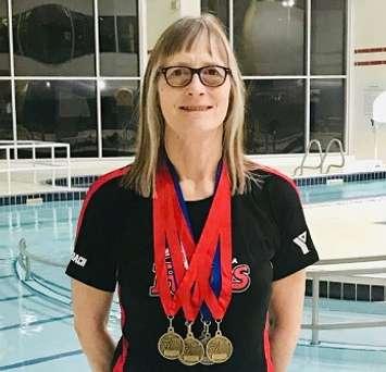 Sarnia Rapids Swimming Coach Sue Weir (Photo courtesy of Nancy Murphy)