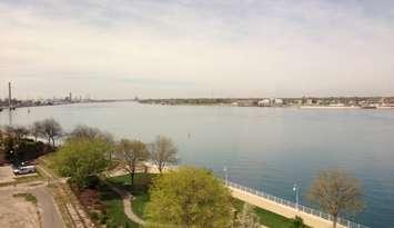 St. Clair River looking south from Sarnia. BlackburnNews.com (Photo by Melanie Irwin)