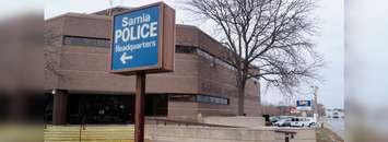 Sarnia Police Headquarters on Christina Street. December 6, 2018. (Photo by Colin Gowdy, BlackburnNews)