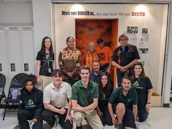 Art installation officially unveiled at St. Patrick's Catholic High School. May 30, 2022. (Photo by Natalia Vega)