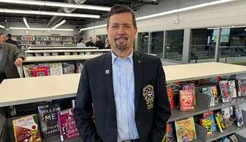 Lambton County Warden Kevin Marriott at the official opening of Clearwater Library April 9, 2024. Blackburn Media photo by Melanie Irwin. 