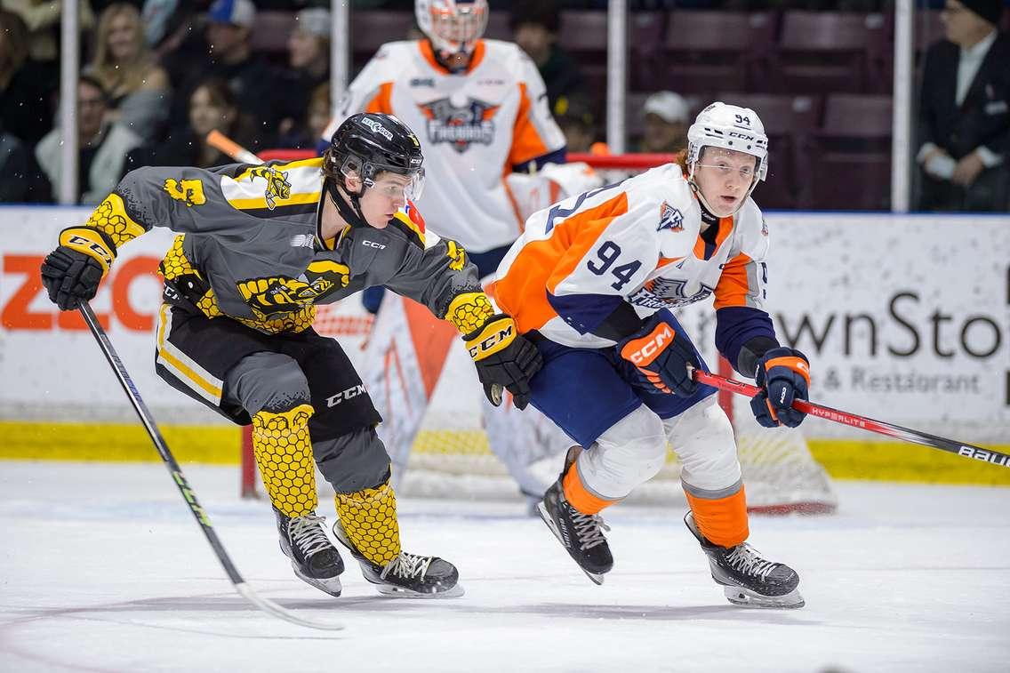 Sarnia Sting host the Flint Firebirds on February 17, 2024 (supplied by: Metcalfe Photography).