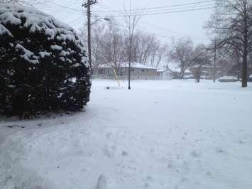 Sarnia was missing the brunt of a snow making disturbance from the southern plains states.