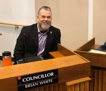 Sarnia Councillor Brian White. March 2020. (Photo from Facebook)