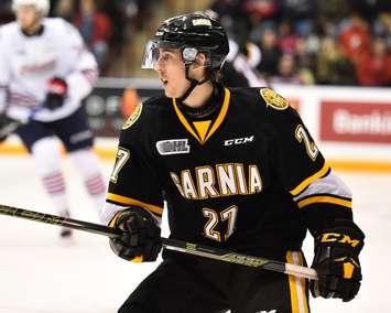 Sean Josling of the Sarnia Sting. (Photo courtesy of Aaron Bell via OHL Images)
