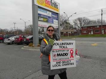 MADD S-L held its annual voluntary tolls over the weekend. (Submitted photo - Nov, 17-14)