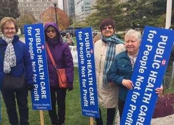 Health Care Rally at Queen's Park  Oct, 2018. Photo courtesy of Shirley Roebuck.