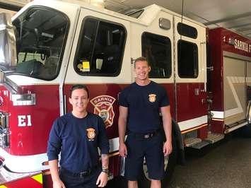 New Sarnia Firefighters . Hannah Welch, Ian Van Reenen, Blackburn News file photo July 16,2018 