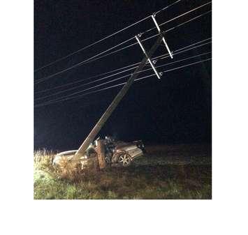 Crash on Uttoxeter Rd.  Oct. 9, 2015 (Lambton OPP photo via twitter)