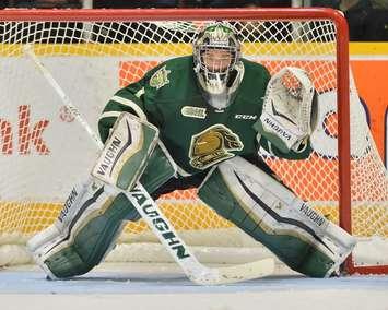 Tyler Parsons of the London Knights. (Photo courtesy of Terry Wilson via OHL Images)