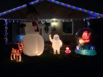 A Sarnia home decked out with lights for Christmas. (BlackburnNews.com photo by Melanie Irwin)