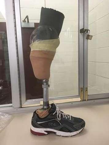 A prosthetic leg found in Sarnia - Aug 10/18 (Photo courtesy of Sarnia Police Service)
