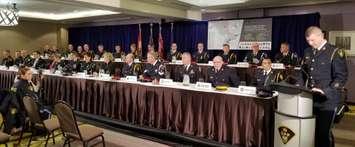 Police news conference into online sexual child abuse in the province. December 5, 2018 Photo courtesy of Ontario Provincial Police.