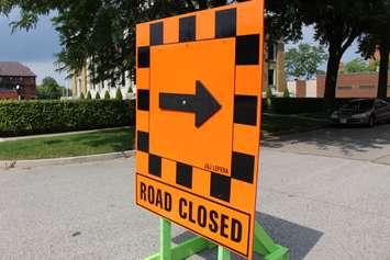 A road closed sign.  (Photo by Adelle Loiselle.)