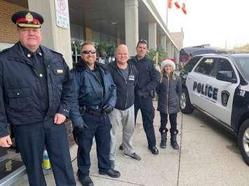 Sarnia Police Chief Norm Hansen (left) and Cops for Cans crew (submitted photo)
