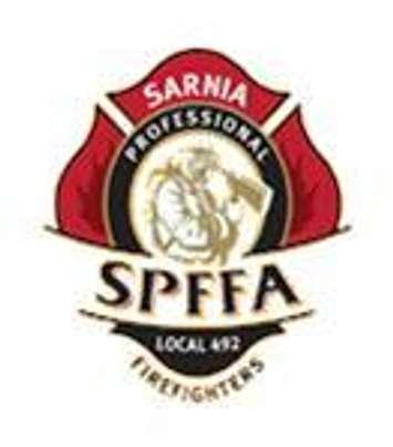 Sarnia Professional Firefighters Association Logo.
