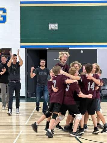 St. Peter Canisius Volleyball team wins the Grade 8 Catholic championship (Photo courtesy of Ben Murray)