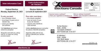 Elections Canada 2021 voter card (Photo via Elections Canada website)