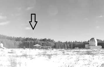 A fireball spotted in the sky by the Elginfield Observatory cameras - Dec 2/20 (Photo courtesy of UWO)