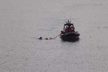 Canadian Coast Guard conduct a water rescue during Float Down - Aug 19/18 (Photo courtesy of Canadian Coast Guard)