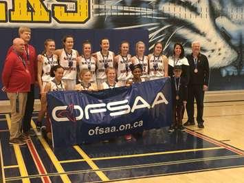 Sarnia Northern senior girls OFSAA basketball bronze medalists (OFSAA photo via Twitter)