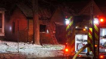 Fire crews respond to a house fire on Christina St. in Sarnia, January 2, 2017. (Photo courtesy of Currie Emergency Photography)