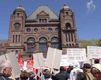 Rally at Queens Park. Photo submitted by the Chatham Kent Health Coalition