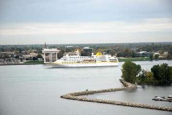 The Hamburg Cruise Ship as it passed the Sarnia Bay Marina Monday Oct 6, 2014. Photo by Jamie Pole
