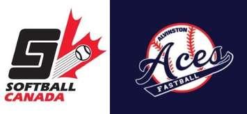 Softball Canada and Alvinston Aces logos (blackburnnews.com)