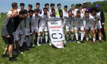 St. Martin of Mississauga 2019 OFSAA AAA Boys Soccer Champions (Photo courtesy of Rich Prudom, convener)