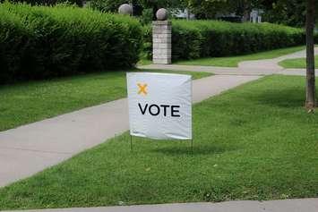 Polling station in Windsor-Tecumseh. 
 (Photo by Maureen Revait)