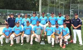 The Sarnia Sr. Braves Win The Lakeside Tournament - July 9/17 (Photo Courtesy of James Grant)