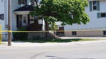 Sarnia Police Investigate Assault On Ontario St. July 24/15  (Blackburnnews.com Photo By Josh Boyce)
