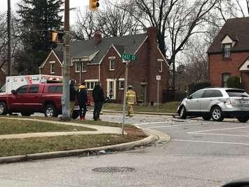 MVC at East St. and Maxwell St. April 16/18. Photo courtesy of Greg Grimes. 