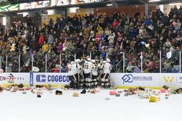 Barrie Colts visit Sarnia Sting, Dec 4, 2022. Photo submitted by Metcalfe Photography. 