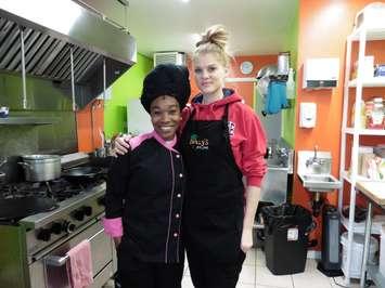 One of Sarnia-Lambton Business Development Corporation's client success stories. Dolly Boyce from Dolly’s Jerk Joint, photographed with Paige Lindsay, are featured in the SLBDC WIN this Space video. (Photo submitted by SLBDC)