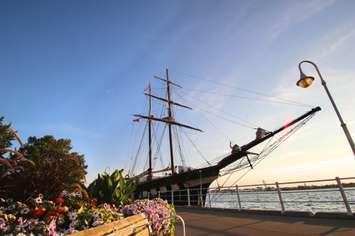 The Fair Jeanne was the first to arrive in Sarnia this week for the Tall Ships Festival Aug 9-11 (BlackburnNews.com photo by Dave Dentinger)