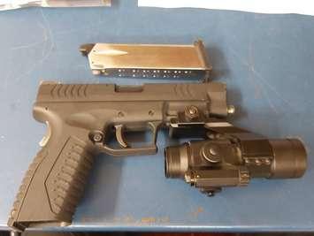 Firearm replica seized. Monday, July 26, 2021. (Photo courtesy of Sarnia Police).