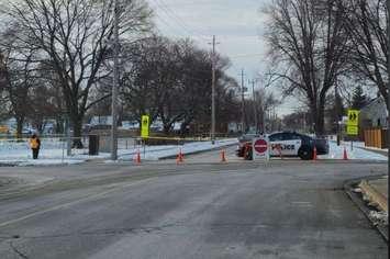 Sarnia police investigate fatal crash Feb 10, 2021 on Russell Street. Submitted by Hilary Ryan. 