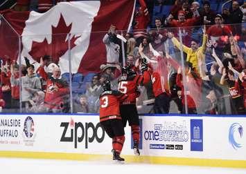 Jordan Kyrou at the World Juniors. Photo submitted by the Sarnia Sting.